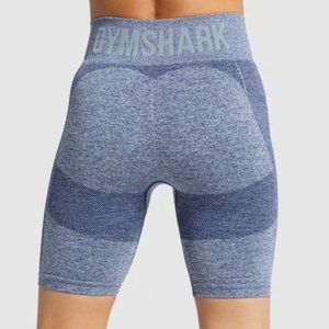 Gymshark Flex Cycling Shorts - Navy Marl/Light Grey
